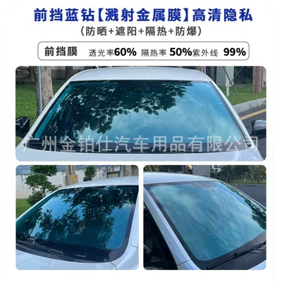 Automotive Film Film, Explosion-Proof Window Privacy Solar - 1x-15m-front-blue-diamond-sputtering-metal-film-1x-15m