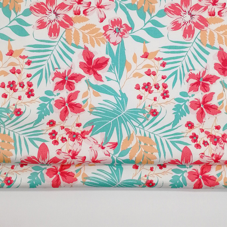 Bajo MOQ impresión floral 98% algodón 2% tela spandex