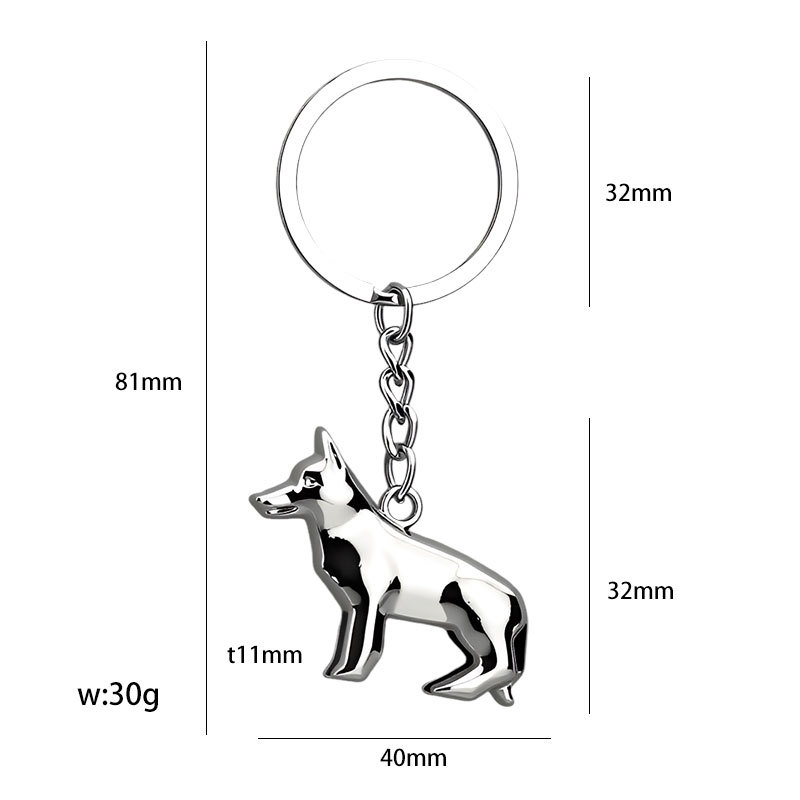 Llavero brillante de gato y perro, regalo pequeño para la apertura de tienda de mascotas, llavero metálico de animal de dibujos animados DIY, personalizable