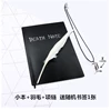 Notebook (Bookmark)+Feather Pen+L necklace