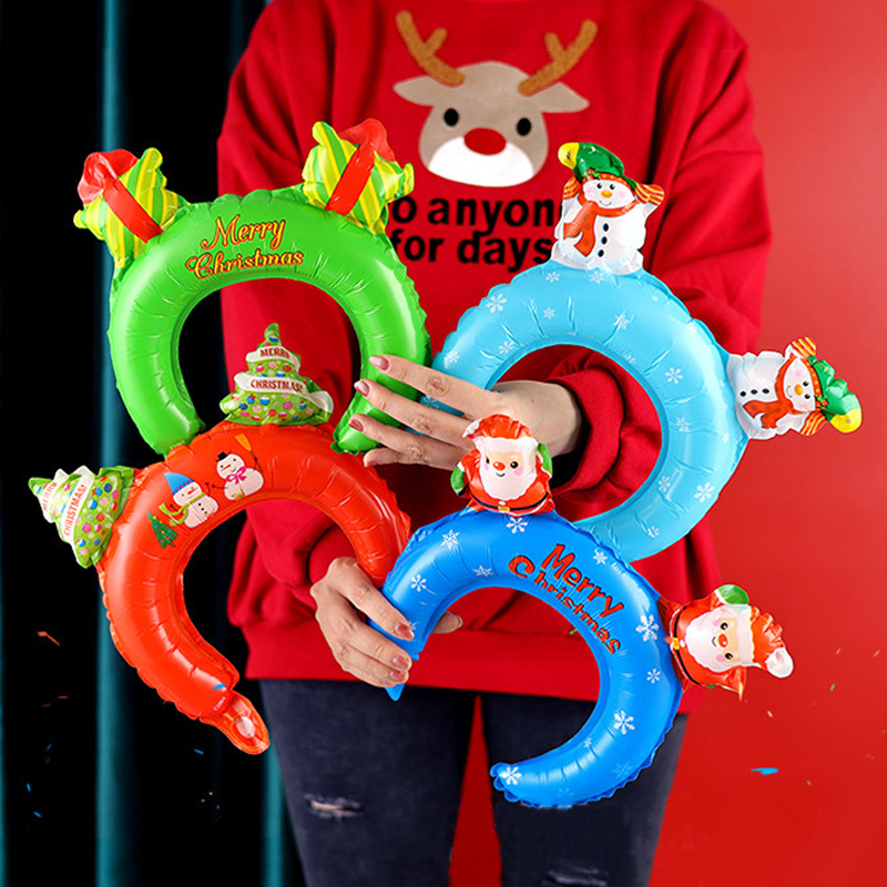 Regalos de Navidad brillante collar Santa Claus pulsera juguetes para niños regalos de vacaciones para estudiantes niños