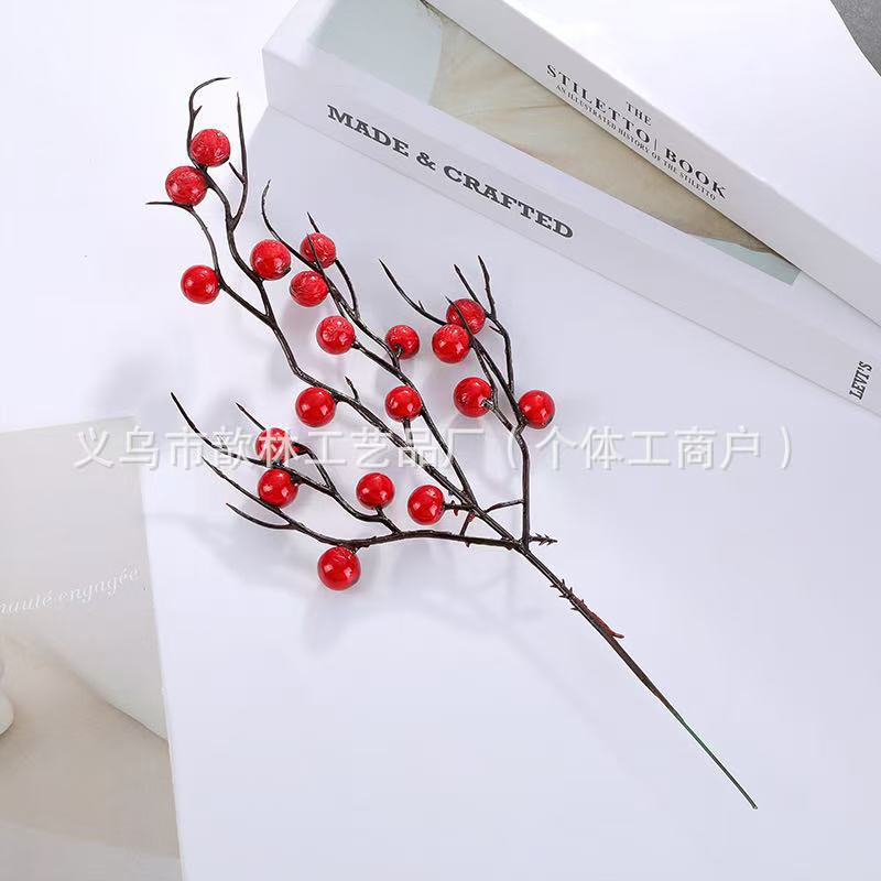 Ramas de Frutos Rojos Artificiales Plástico y PU para Bodas y Decoración del Hogar image 16