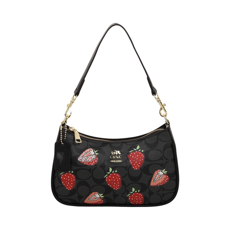 25 Koujia Ole nuevo bolso para axilas Coah, hombro, limón, naranja, corte, bolso de medio mes con estampado de frutas