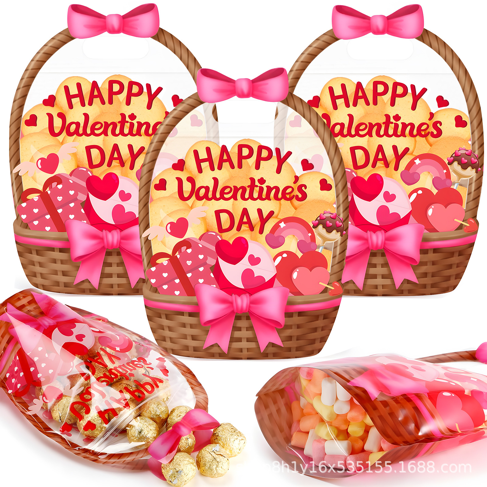 Amazon nuevo producto Favor Bags Transparent Pumpkin Halloween decoración de bolsas de dulces transparentes
