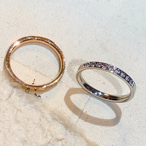 Small design wedding ring stainless steel