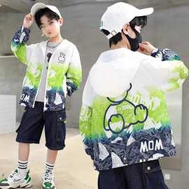 男童防晒衣2025夏季新款速干外套防紫外线上衣凉感防蚊长袖潮