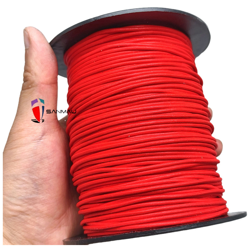 2mm红色大力马包芯绳 高强耐磨耐腐蚀耐紫外线 户外安全绳