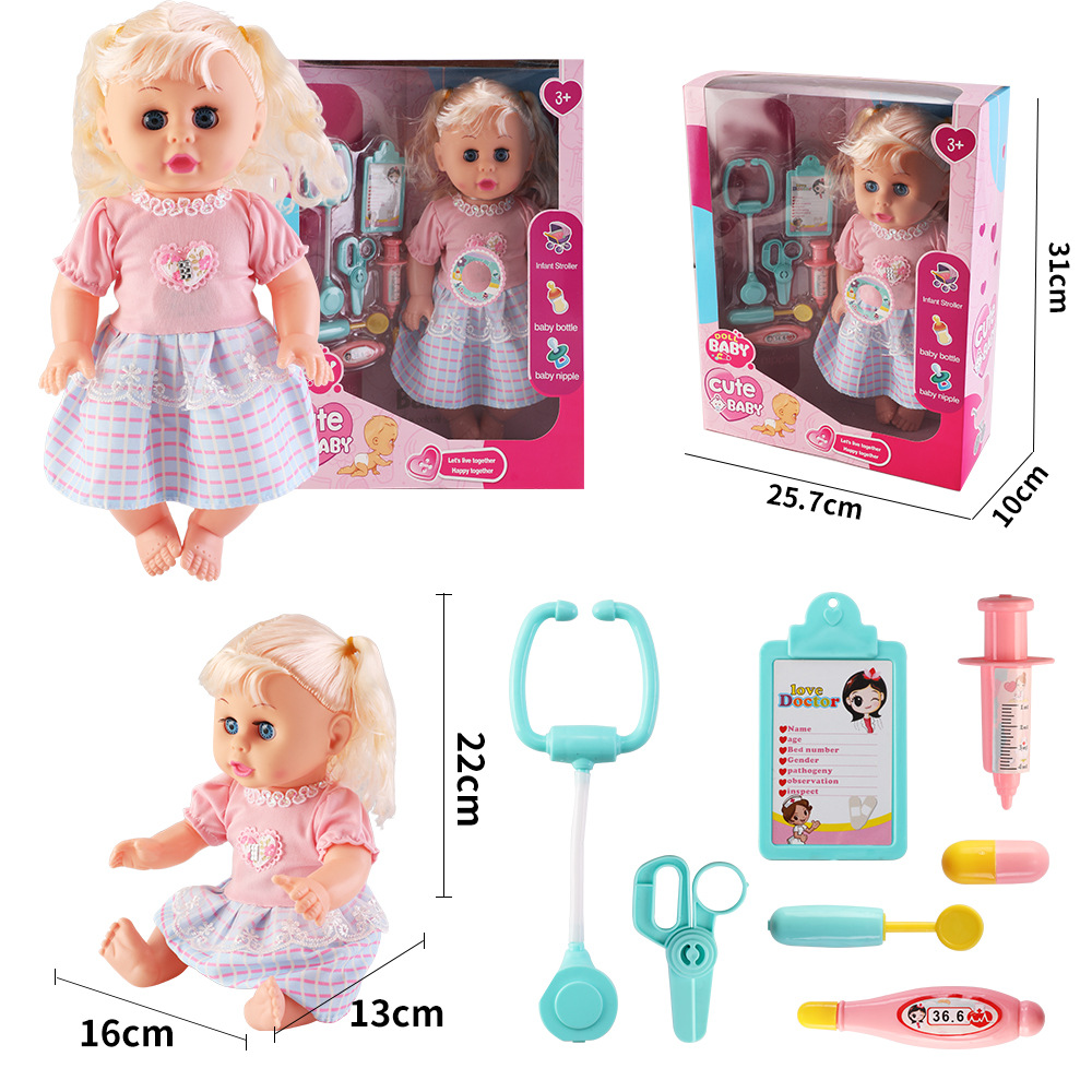 Juguetes para niños, niñas, carro inteligente, 14 pulgadas muñecas, carro de bebé, princesa