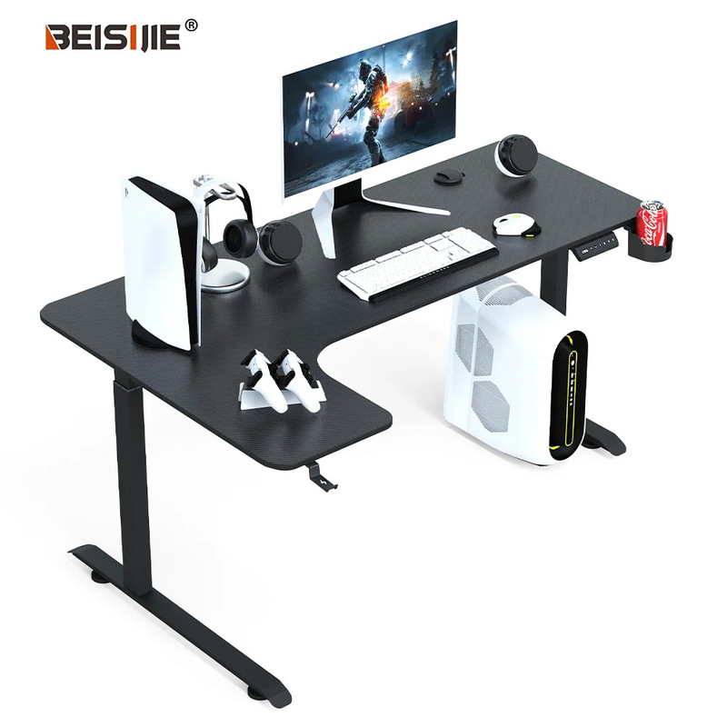 L-shaped intelligent electric lifting computer desk standing adjustable lifting table lifting desk desktop computer table