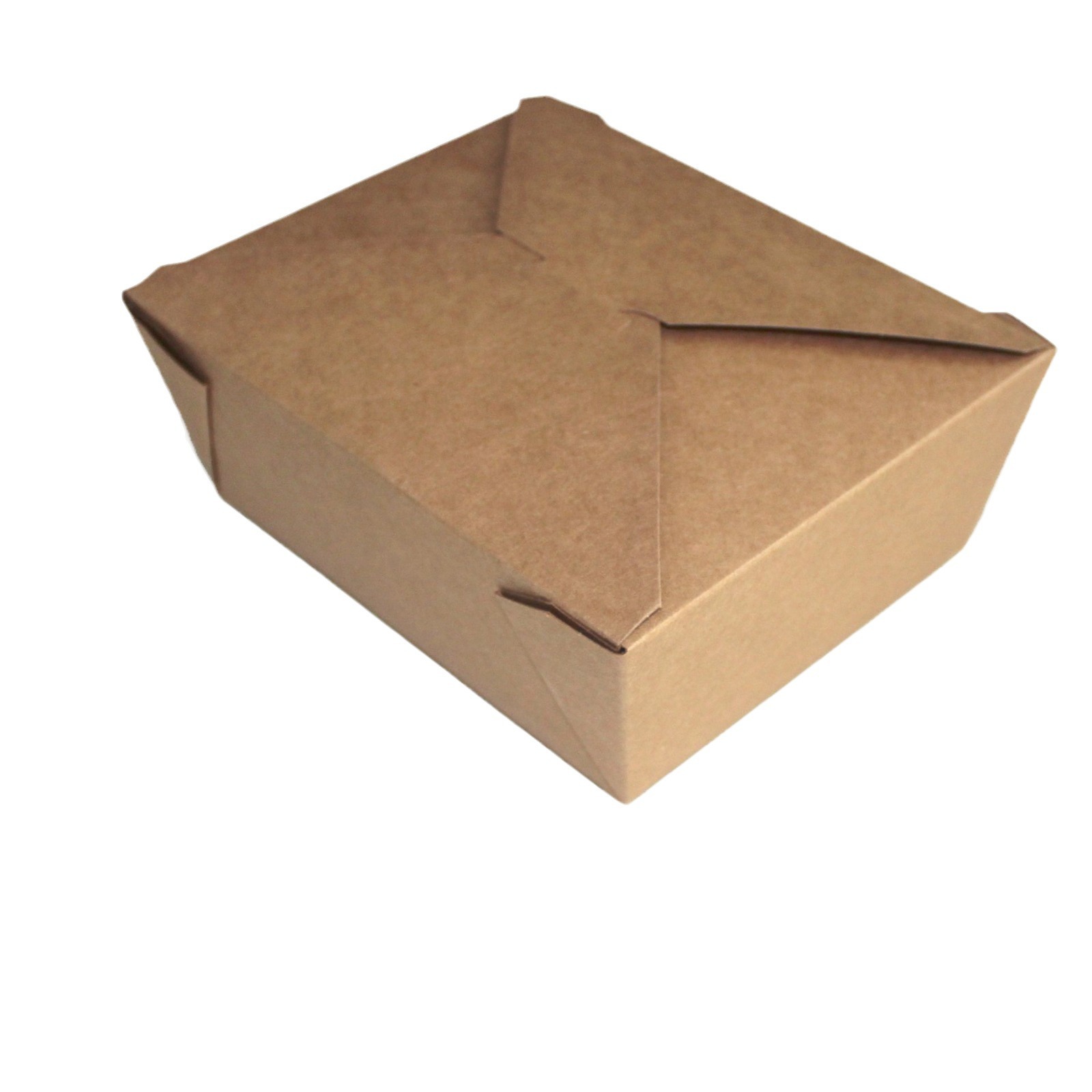 Caja de embalaje de papel kraft, caja desechable comercial estilo coreano para pollo frito, caja de papel a prueba de aceite para comida ligera, ensaladas y arroz frito, apta para alimentos.