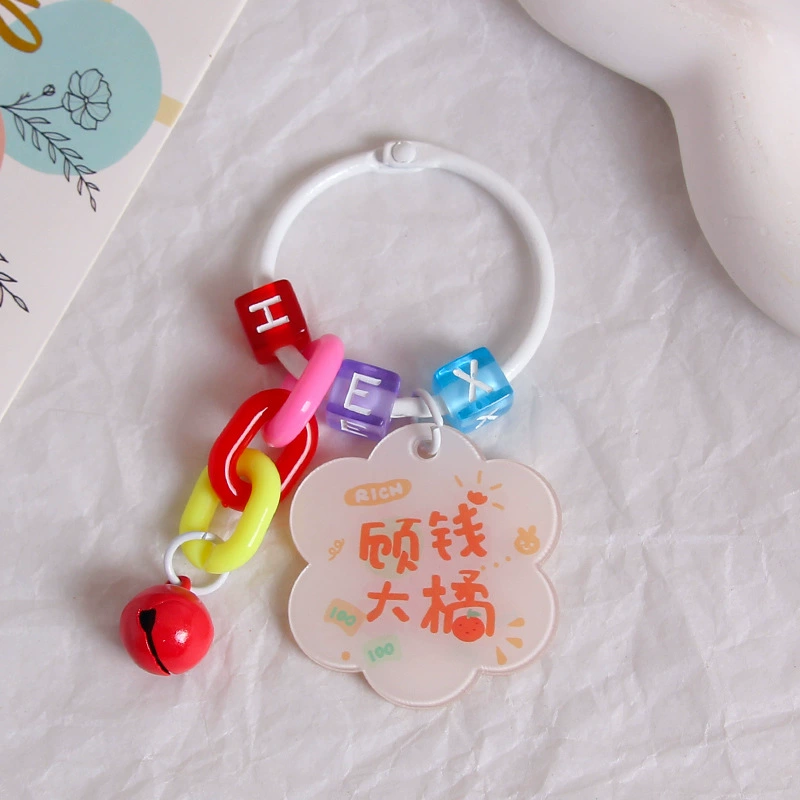 Brand creative acrylic protective amulet, keychain, transparent pendant, bag decoration, decorations
