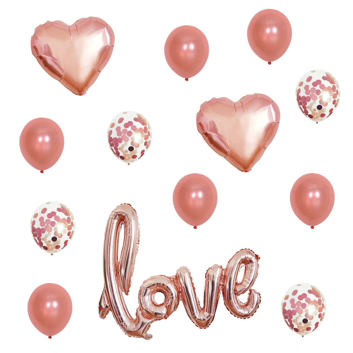 Globo digital Globo de cumpleaños Venta al por mayor transfronteriza Fiesta de cumpleaños Decoración Escena de decoración Globo de película de aluminio de oro rosa