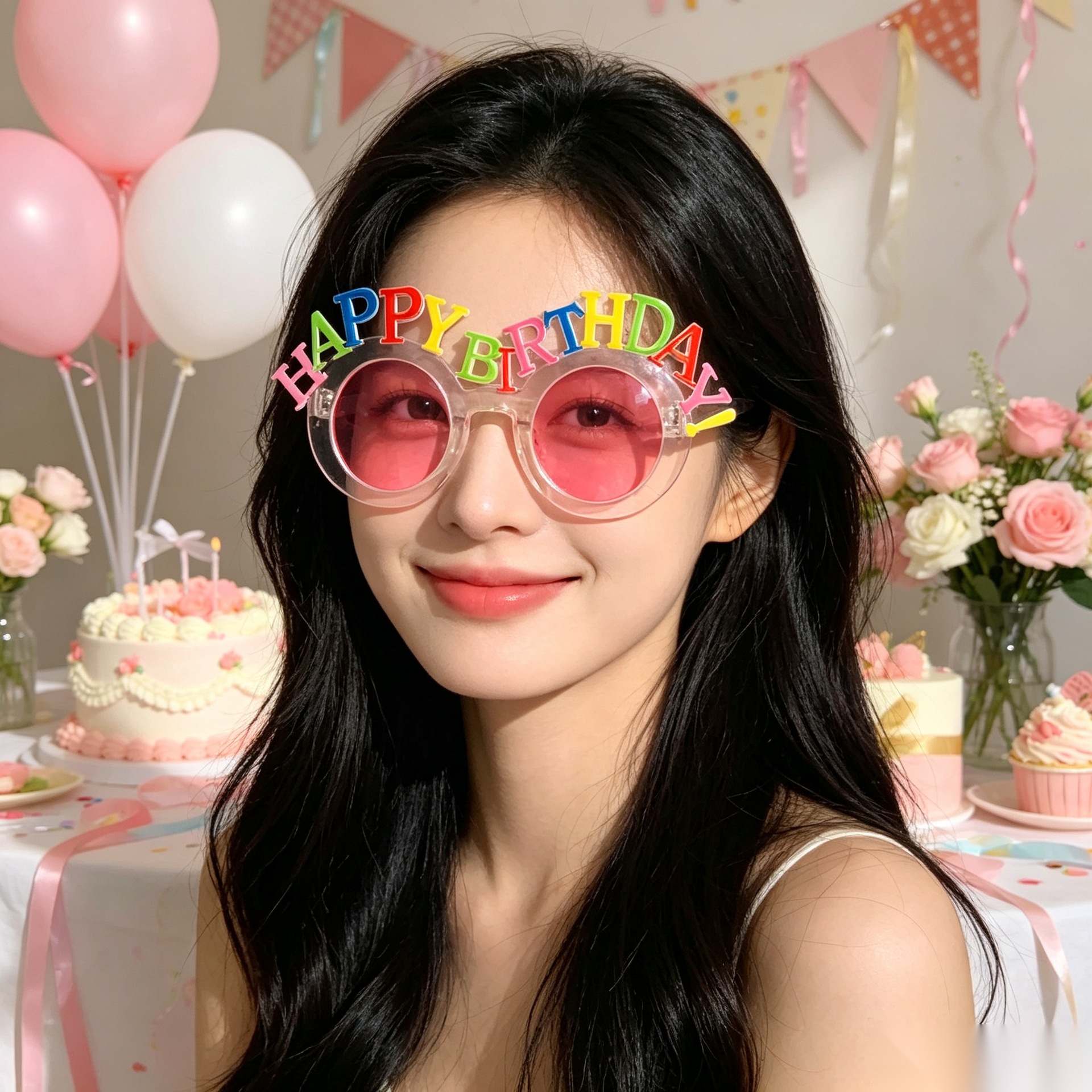 Cumpleaños temático fiesta gafas extrañas feliz cumpleaños pastel vela gafas de diseño de cumpleaños accesorios de fotos
