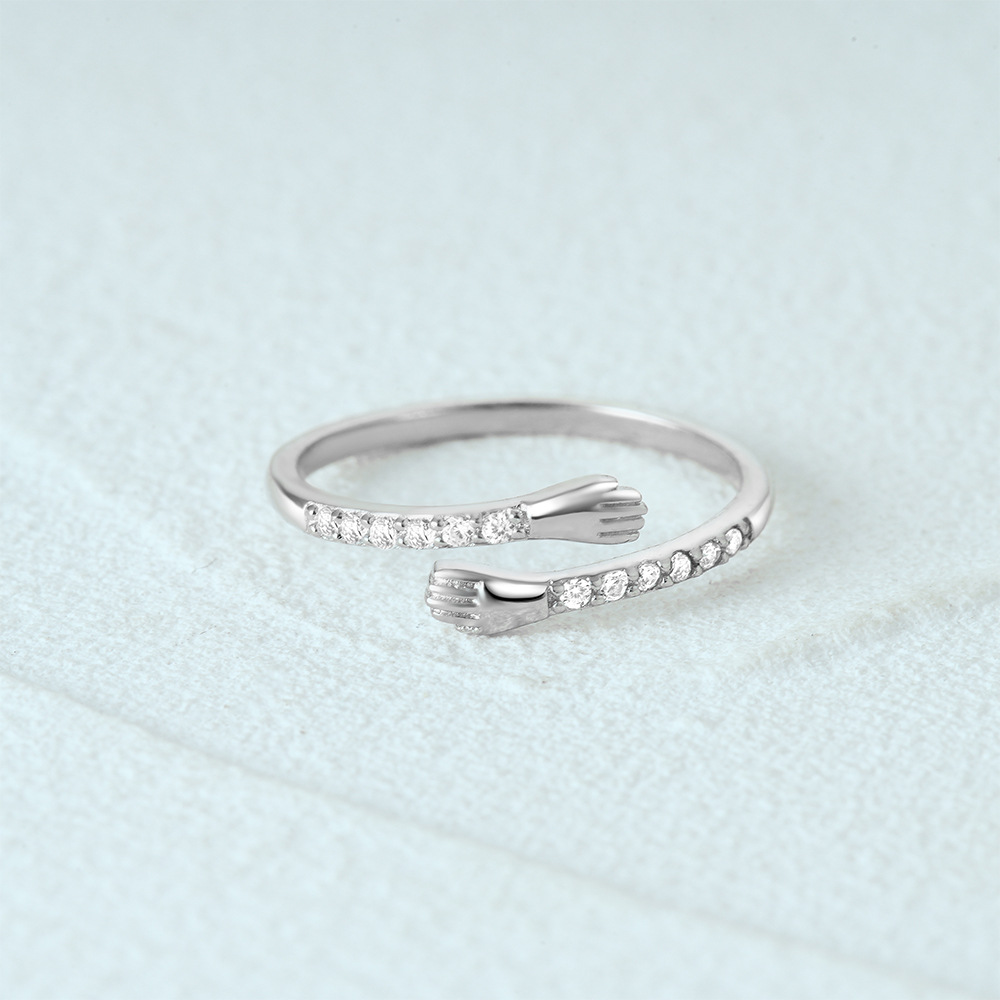 2g Weight Zircon Inlay Material Open Rings Classification Adjustable Ring Size 1 Piece Quantity Daily Occasion 925 Sterling Silver Material Cross, Heart Shape, Butterfly Pattern All Seasons Season Women's Gender Plating, Inlay Design Simple Style, IG Style Style 925 Sterling Silver Zircon Cross Heart Shape Butterfly Open Rings 925 Sterling Silver Rings 16