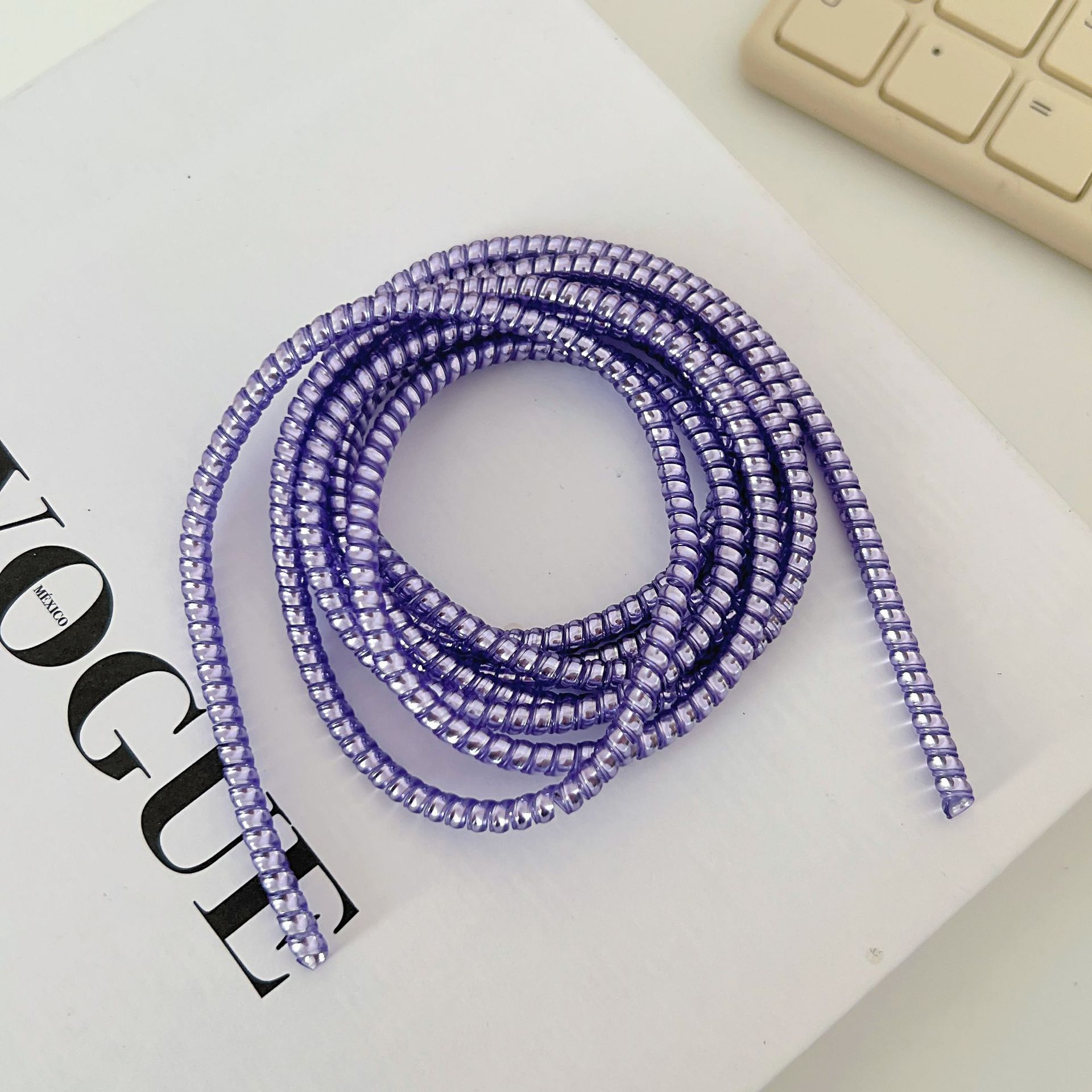 1,4 m 1,6 m cable de datos cuerda de protección anti-suciedad cable de teléfono móvil cuerda de bobinado anti-rotura cargador cubierta de protección de alambre