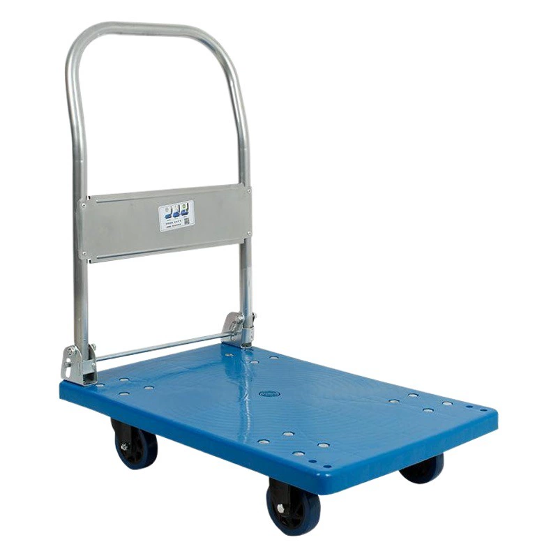 Ручная тележка плоская тележка пластиковая тележка для супермаркета портативный складной бесшумный прицеп склад для вытягивания товаров оптом