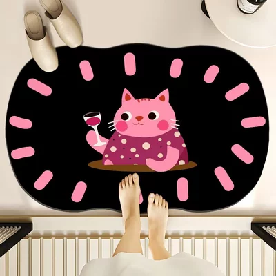 Avtomobil döşəmə paspasları — and Easy to take care - red-wine-kitten-4060cm-diatom-mud