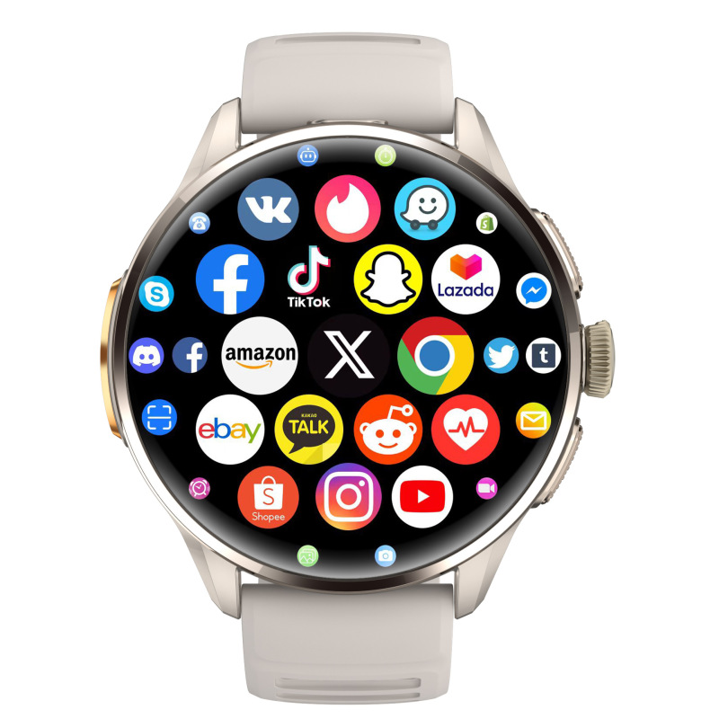 New foreign trade model H100, fully network-compatible 4G smartwatch with SIM card slot, Google Play Store downloads, multi-function infrared fast charging