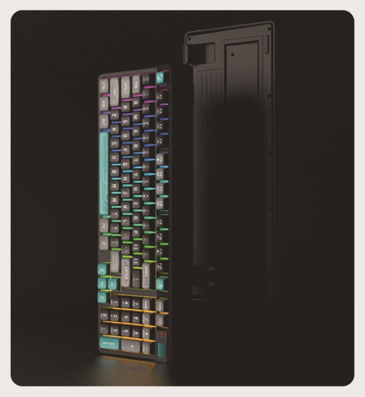 Pansen K97 ゲーミング有線キーボード 3 色発光メカニカルフィールデスクトップコンピュータアクセサリークロスボーダープライベートモデル|undefined