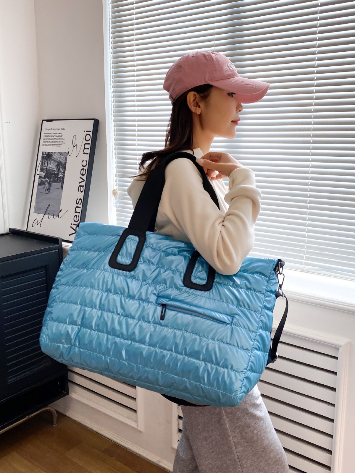 国境を越えるフィットネスバッグ、トラベルバッグ、カジュアルスポーツバッグ、水泳、ヨガ、ハンドバッグ、ショルダーバッグ、大型バッグ、スペースコットンバッグ