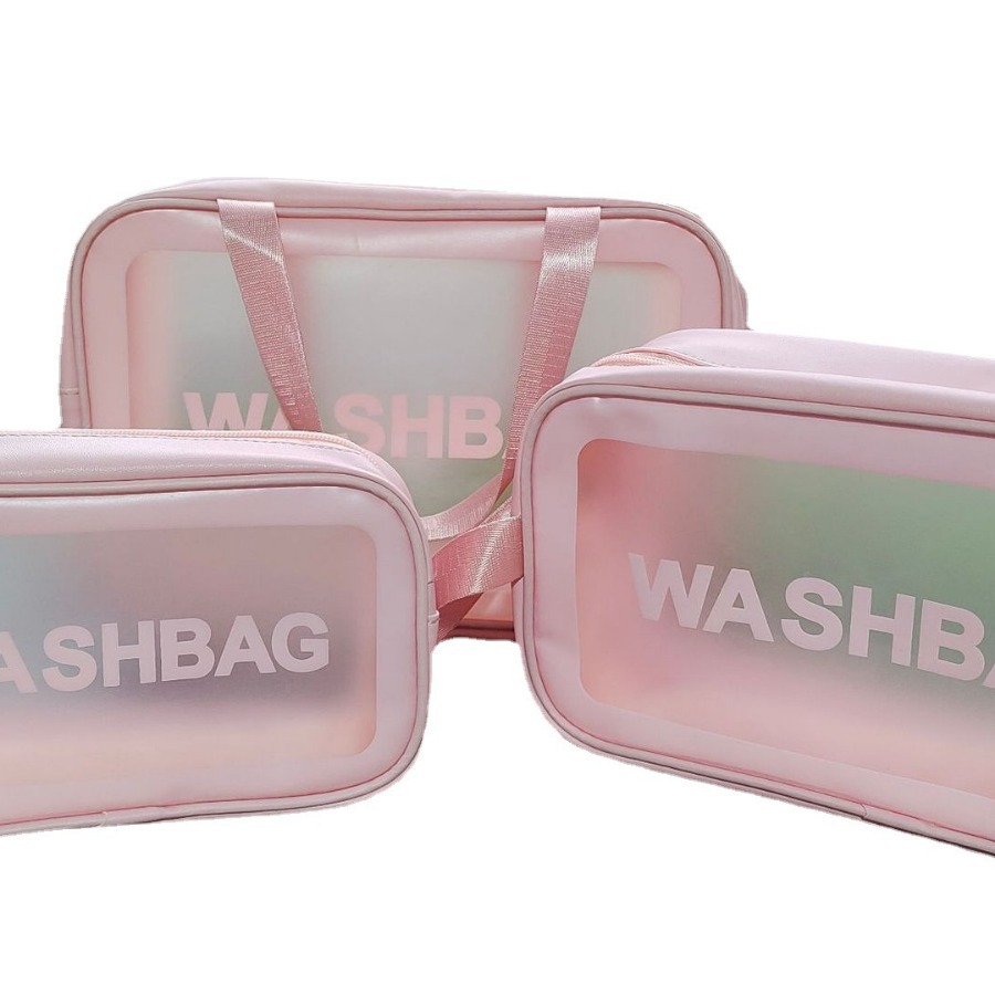 Nuevo ins Internet celebridad PVC bolsa de lavado impermeable bolsa de cosméticos de gran capacidad bolsa de almacenamiento de viaje transparente fabricante bolsa de baño