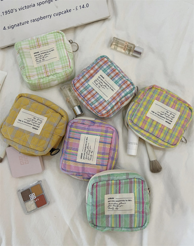 【】32191 Cute mini cosmetic bag, portable candy color storage bag, toiletry bag