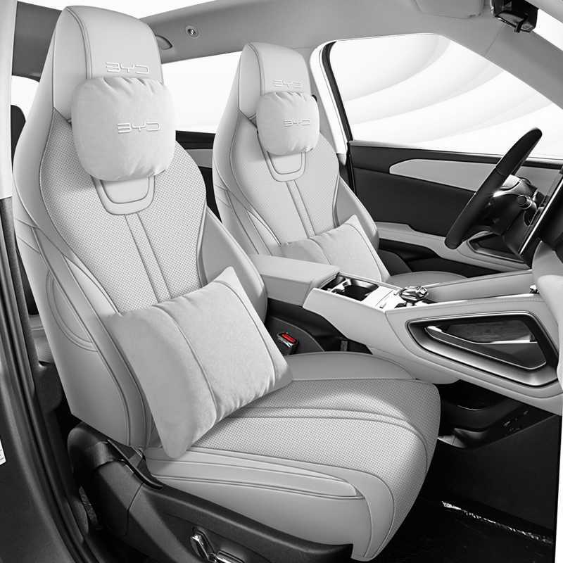 Seat Cover Four, BYD Modelə uyğun (Original) oturacaq örtükləri - elegant-gray-maybach-luxury-edition-note-car-model-year-rear-row-half-cover
