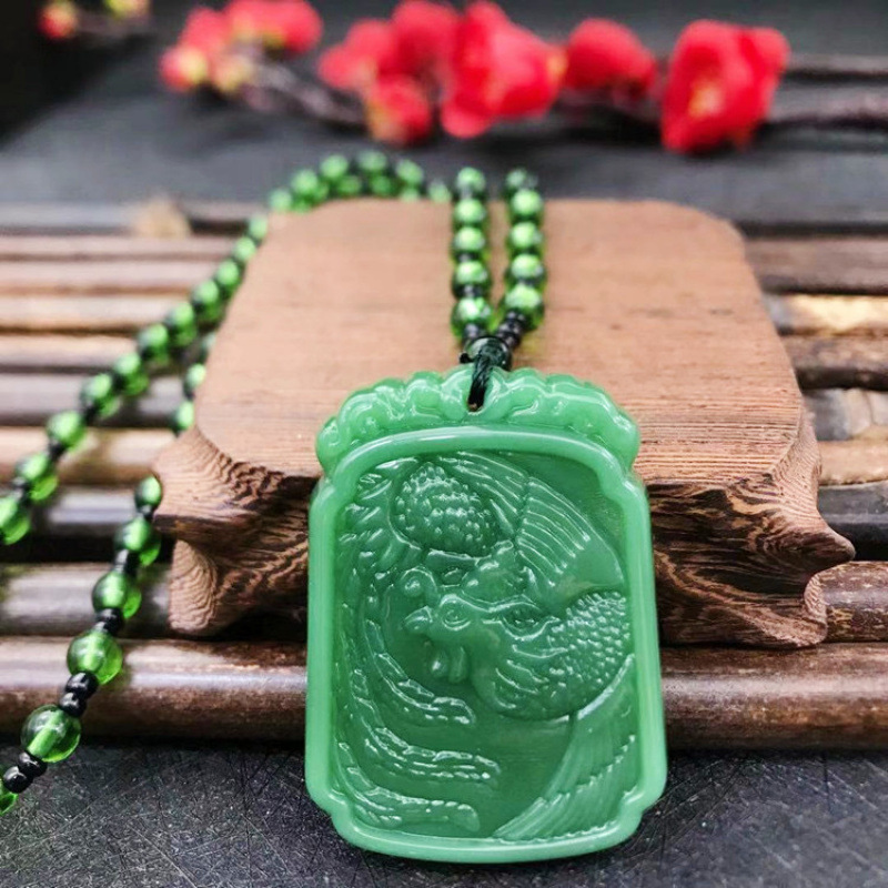 다크 그린 볼 목걸이 + 피닉스 브랜드