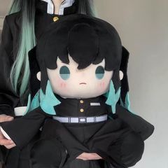 原创动漫鬼灭之刃同人动漫周边时透无一郎属性40cm棉花娃娃玩偶