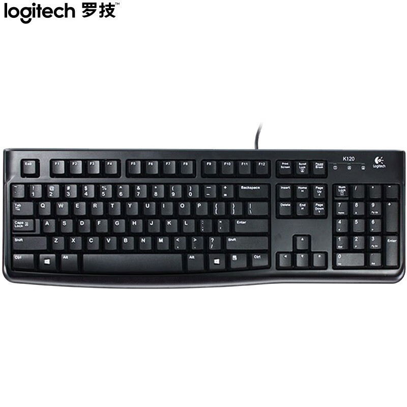 Logitech (Logitech)K120 Keyboard Wired Keyboard Office Keyboard Full Size Black U Logitech (Logitech)K120 Keyboard Wired Keyboard Office Keyboard Full Size Black U