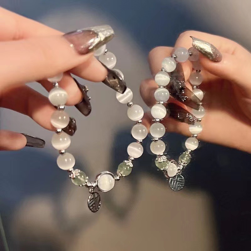 Opal Bracelet Women's ins Light Luxury Niche Design New Style Exquisite Girlfriend Good Luck Crystal Lucky Bracelet