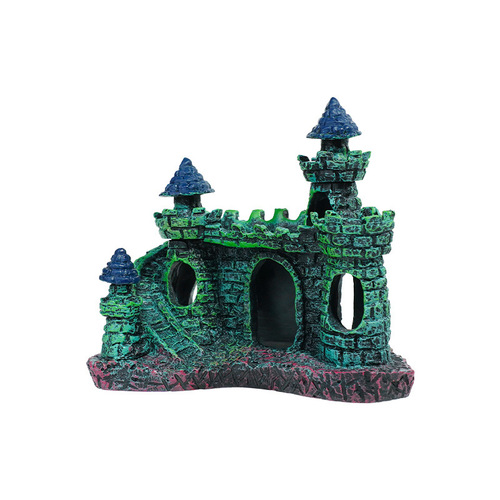 New creative decoration, simulated small castle DIY pet personality fish tank scenery European style building hiding house
