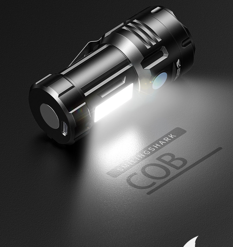 Takeaway Flashlight, Small, Portable, Strong Light, Outdoor, Multi-Functional, Magnetic, Super Bright, Durable, New Type, Rechargeable