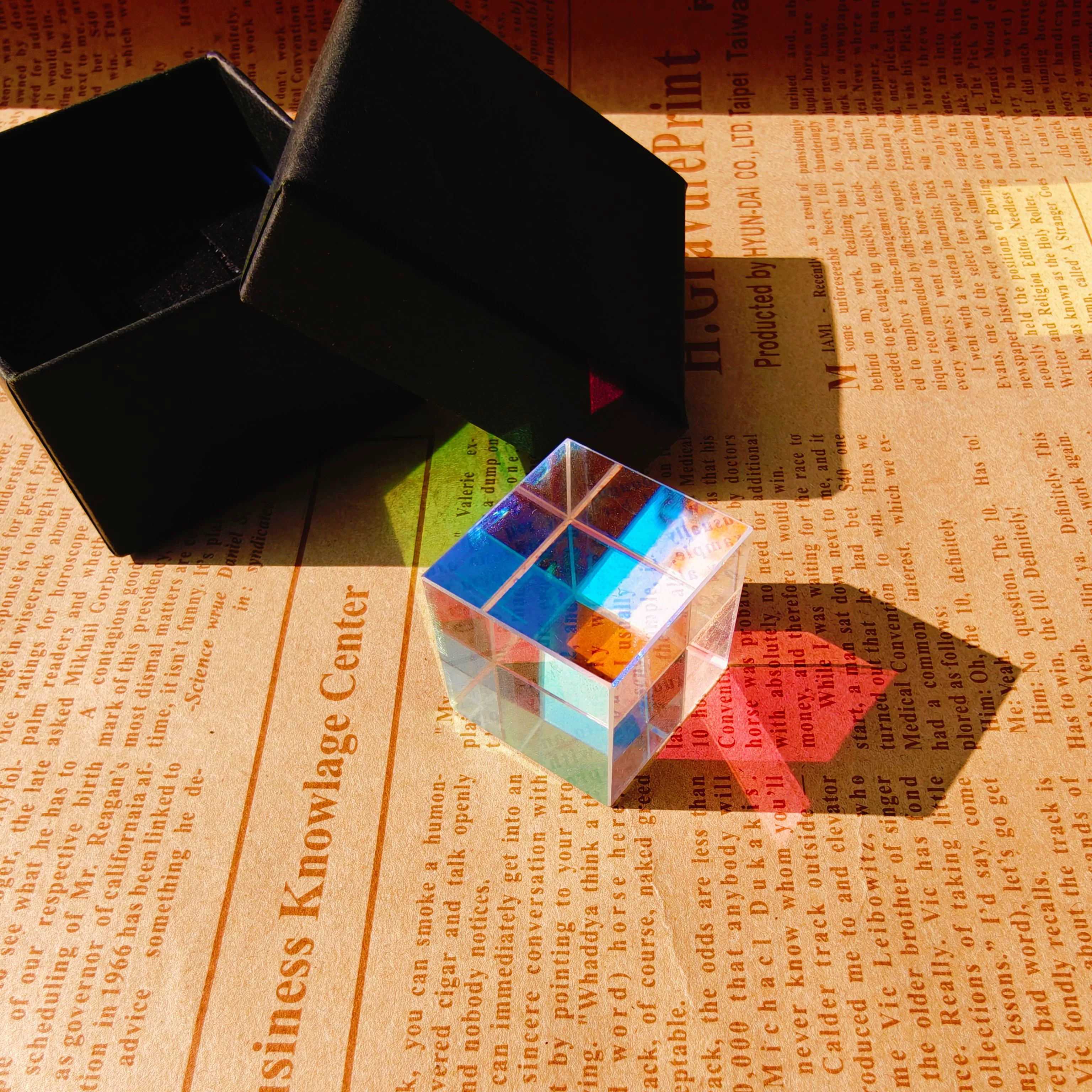 Цветной солнечный prism зеркальный светильник для спальни в кубе, солнце кристалл ловец кристальный декор