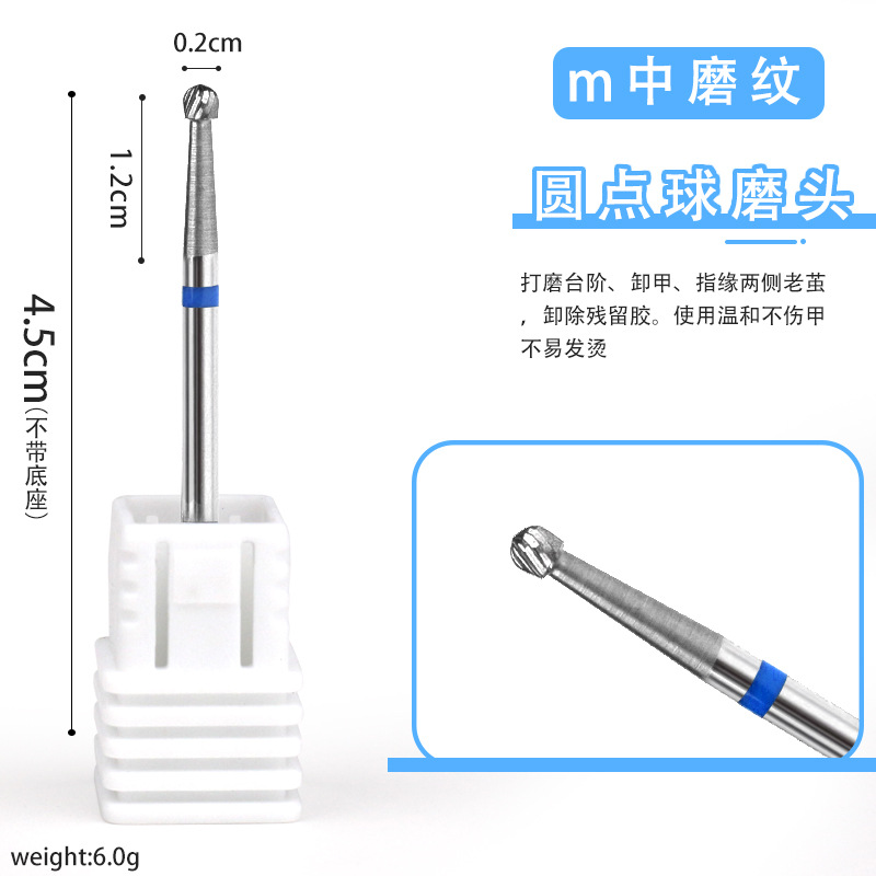 Colección de cabezales de pulido de acero de tungsteno para uñas transfronterizas