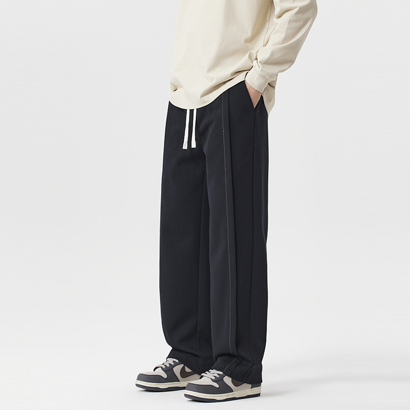 Nuevos pantalones pesados de estilo masculino estilo casual pantalones de diseño linea pantalones largos sueltos pantalones deportivos rectos