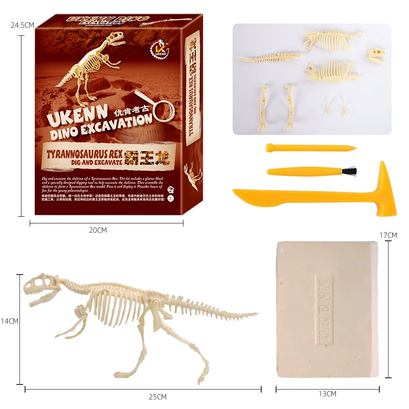 Constructor, dinosaur, skeleton, archeological toy, archaeological excavations, fossil, science and technology