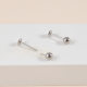 Cross-border Stainless Steel Ball Single Drill Pin T-shaped Lip Nail Steel Color Electroplated Grab Round Zircon Pin Earrings