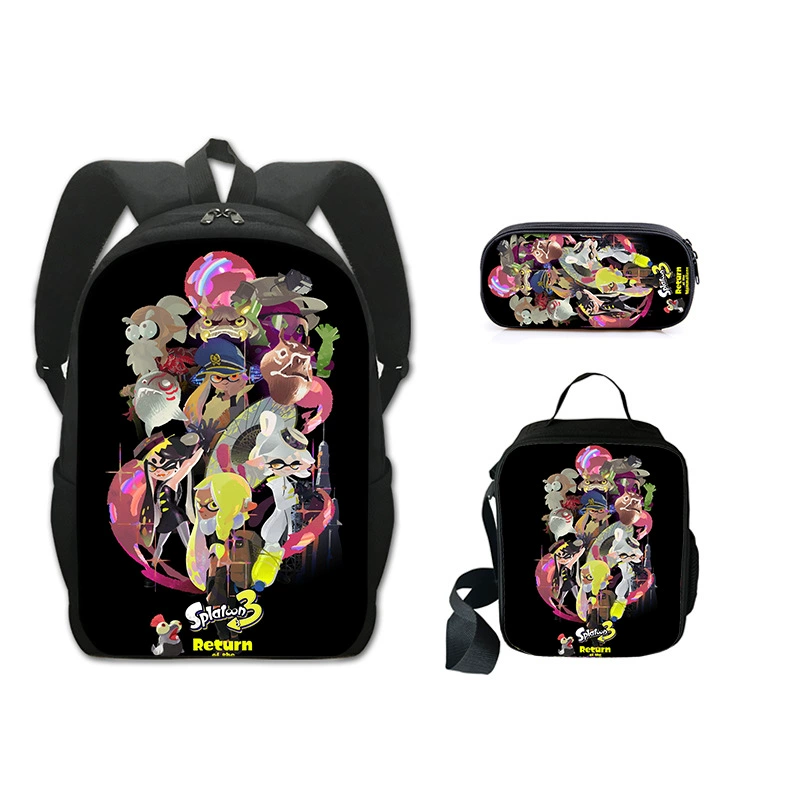 Backpack, pencil case, set, new collection, polyester, 3 piece set