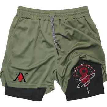 Men's Summer Sports Casual Shorts with Towel Hanger, Ghost Face Print, Sweat-Absorbing, Quick-Drying, Breathable Casual Shorts Men's Summer Sports Casual Shorts with Towel Hanger, Ghost Face Print, Sweat-Absorbing, Quick-Drying, Breathable Casual Shorts