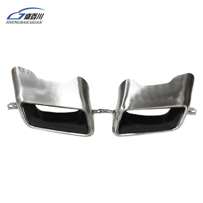 Suitable for 14-17 Land Rover Exhaust pipe - a-pair-of-square-mouth-silver-tail-throats