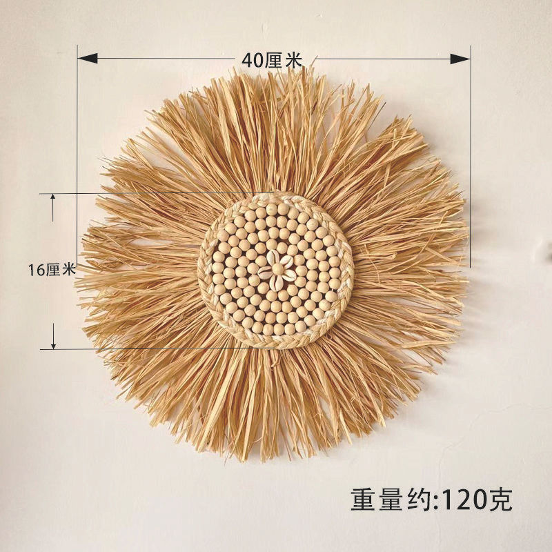 ソースファクトリー ラフィア壁掛け 新品わら編み 和風モロッコホテル B&B 壁掛け壁掛け 在庫あり|undefined