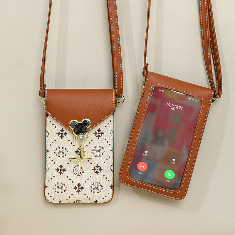 Touch Screen Mobile Phone Bag for Women 2025 New Pu Leather Mini Small Bag Coin Lightweight Shoulder Bag Crossbody Bag for Women