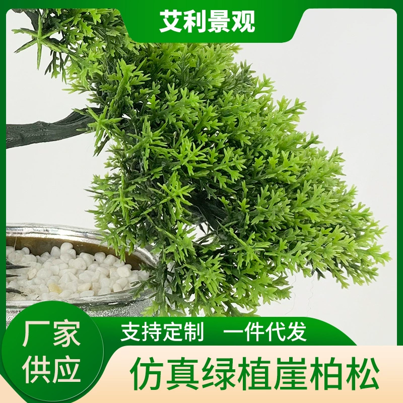 Пихта thuja в горшке, искусственные деревья, пластиковые суккуленты, растения для украшения гостиничного номера зелёные растения оптом