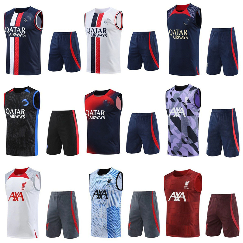 Paris Training Clothes Chelsea Liverpool Mili Yard Lebi Tin Hot Thorn Horse Competition Football Clothes Vest Suit