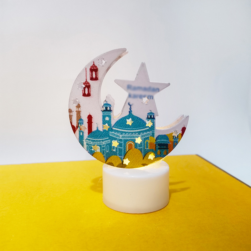Nueva lámpara de vela electrónica LED iluminación creativa iluminación de atmósfera decoración pequeña lámpara de color hierro forjado estrella de modelado lámpara de noche