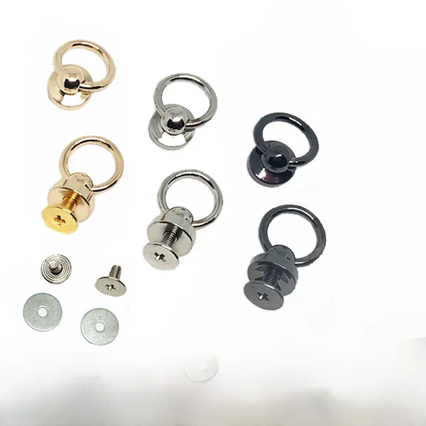 Bag buckle hardware accessories monk nipple nail with ring with ring screw bag modification buckle accessory detachable