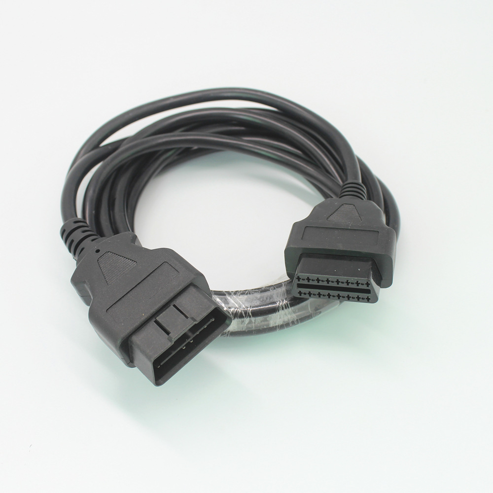 汽车Car OBD2 16PIN Male to Female Connector公对母延长线3米
