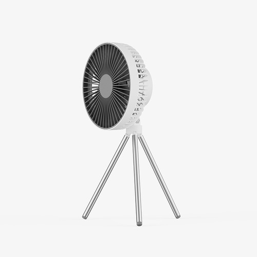New camping fan tripod convenient hanging small ceiling fan lamp dual-purpose small outdoor rechargeable electric fan cross-border