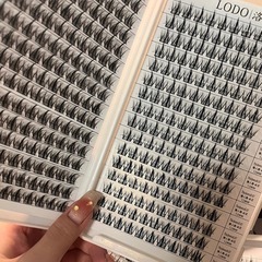 lodo Luodou Eyelash Book False Eyelashes Female Natural Simulation Single Cluster Lazy Trilogy Fairy Hair Storage Eyelashes